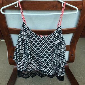 Xhiliration Tiered Crop Top